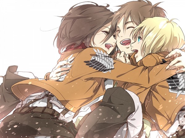 Mikasa, Eren and Armin