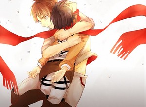 Mikasa and Eren
