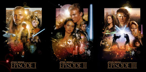  All 별, 스타 Wars Prequel Movie Posters
