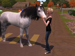  My sim and her horse