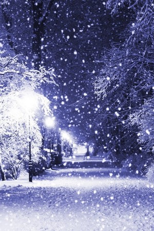  Winter night iphone Hintergrund