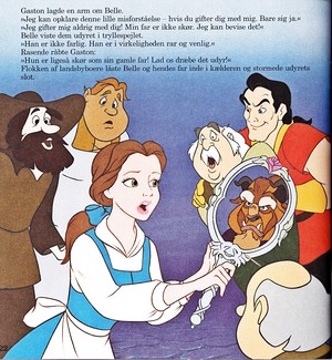  Walt 迪士尼 Book 图片 - The Townspeople, Princess Belle, Maurice, The Beast & Gaston