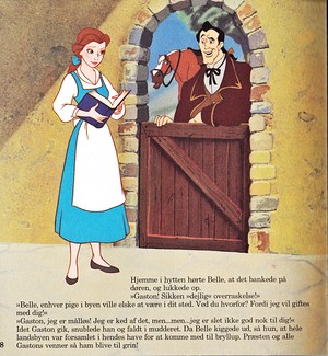  Walt Disney Book imej - Princess Belle, Phillipe & Gaston