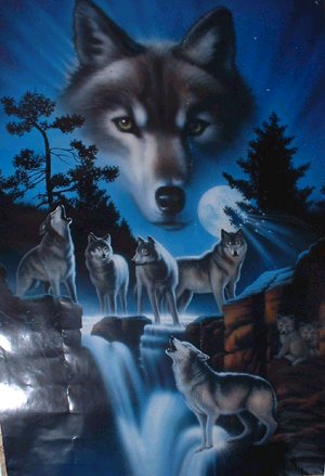 Wonderful wolf art.