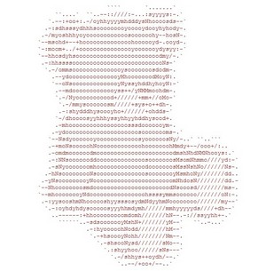 Teddy ASCII from http://yiniliao.blogspot.com/2012/10/text-based-art-projects.html