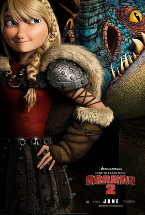  New How To Train Your Dragon 2 Poster Featuring Astrid and Stormfly (HD)