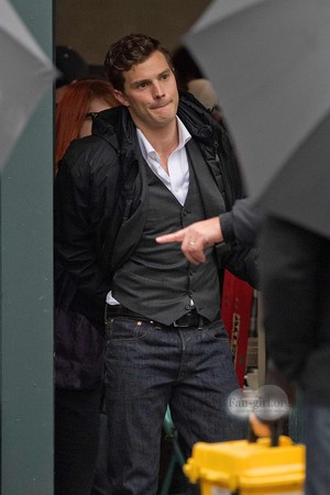  Jamie on the set of Fifty Shades of Grey