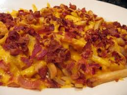  delicious bacon, toucinho cheese fries
