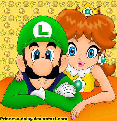 Just a very good drawing of Luigi and Daisy