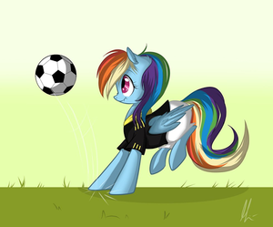 Rainbow Dash Playing Soccer