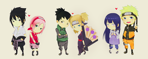  Sasuke and Sakura, Shikamaru and Temari, Hinata and Naruto