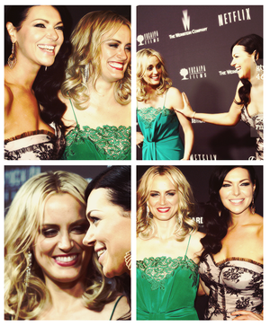  2014 Golden Globes Laura Prepon and Taylor Schilling