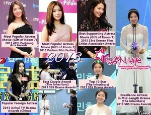 Park Shin Hye and her Awards collections in 2013.