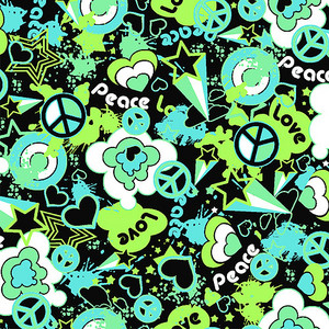  limette, lime green awsome peace sign