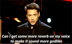 Robert Downey Jr. winning the people’s choice award for favorite action star