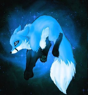  anime blue fox, mbweha