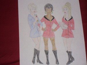 Drawing of Uhura, Janice and Christine