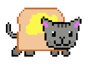  brindis, pan tostado Nyan Cat