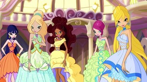  Daphne, Stella, Musa, Tecna, Aisha~ Season Six Gowns