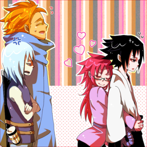  Sasuke and Karin (and Suigetsu and Jugo)