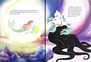  Walt ডিজনি Book প্রতিমূর্তি - Princess Ariel, Flounder, Flotsam, Ursula & Jetsam