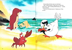 Walt Disney Book Images - Princess Ariel, Sebastian & Scuttle