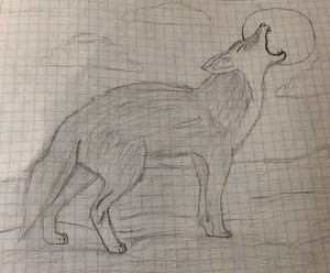  serigala drawing that my friend did