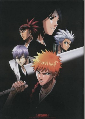  Rukia, Renji, Toshiro, джин and Ichigo
