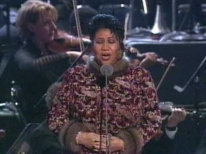 Aretha Franklin Singing At The 1998 Grammy Awards
