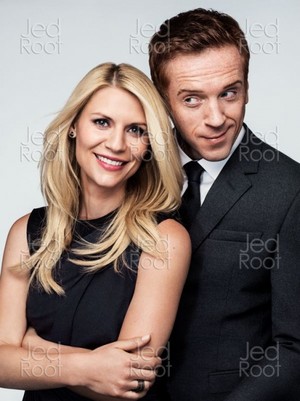 Damian Lewis and Claire Danes