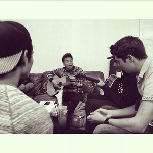  Damian rehearsing with Samuel, AJ