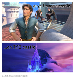  in which flynn wants an ice kastil, castle