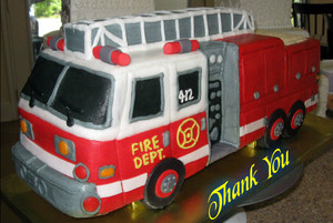  불, 화재 Truck Cake
