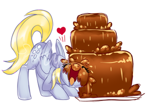  Derpy in a Chocolate Fountain.