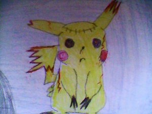 Creepypasta pikachu drawing
