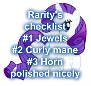 Rarity's checklist