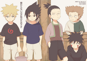  Sikamaru, Naruto, Sasuke, Choji and Kiba