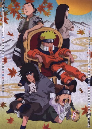  Shikamaru, Naruto, Kiba, Choji and Neji