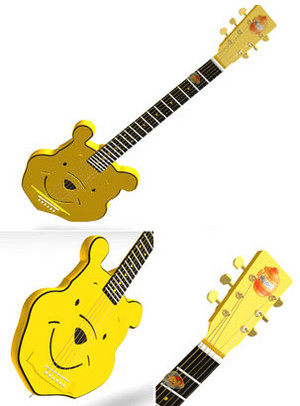  WINNIE the pooh violão, guitarra