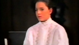  playing Eliza Dolittle in her school's 1993 production of 'My Fair Lady.'