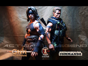  Calvin's custom one sixth scale Conan and Commando figures