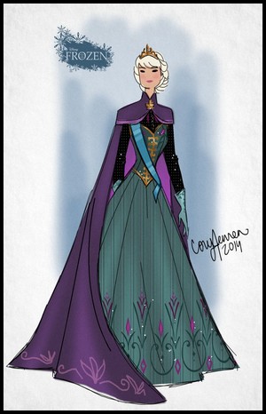  Elsa Costume design concept for the La Reine des Neiges Musical (Fan made)