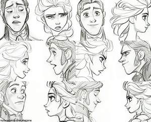 Elsa and Hans Sketches