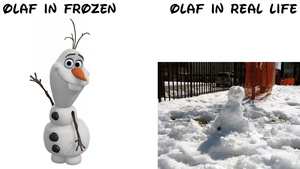  Olaf In Real Life VS 《冰雪奇缘》