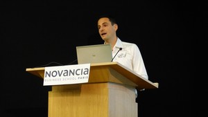  Gregoire Akcelrod (QI Racing) in a conference on the Business in Formula 1