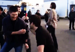  Misha gets pie'd door Jensen!
