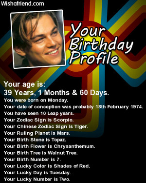 Leo's birthday profile