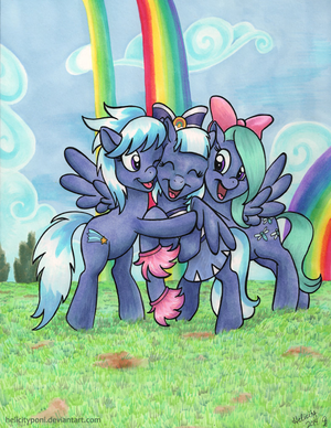 Rainbow Falls Sisters