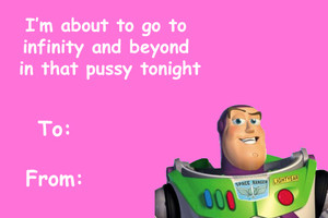 Buzz valentines day card
