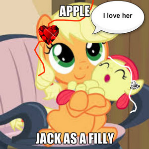  táo, apple jack and táo, apple bloom
